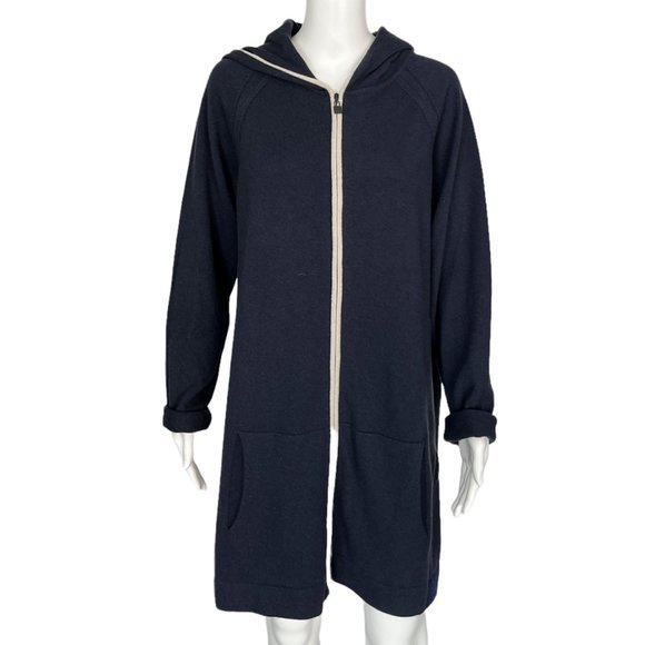 NWT $1,855 Chanel 2009 Navy Blue Cashmere Sweater Dress Sz IT 48/ US 12 Hoodie